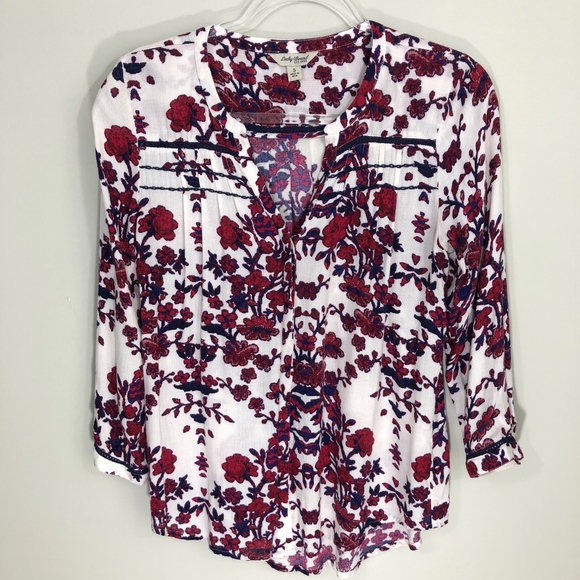 Lucky Brand Tops - Lucky Brand Floral Flowy Button Down Top S